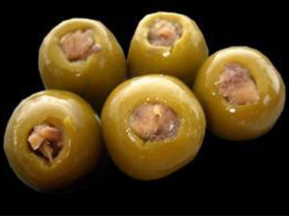 Olives Vertes farcies aux Anchois